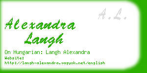 alexandra langh business card